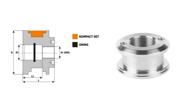 VP 40 VİDALI PİSTON (KEÇELİ)