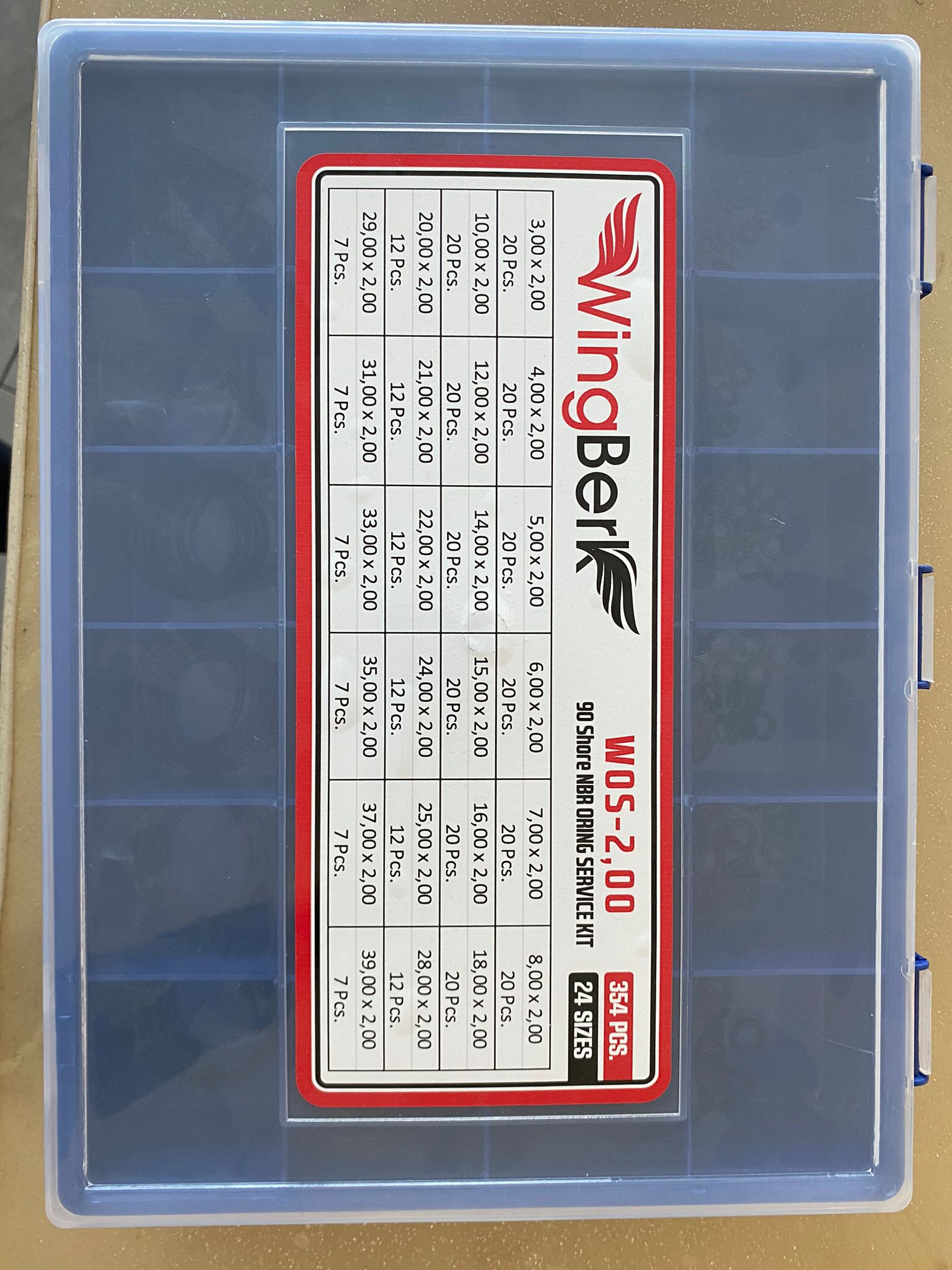 2,00 MM 90 SHR NBR O-RİNG SETİ